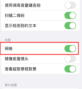 淄博苹果手机维修网点分享iPhone如何开启九宫格构图功能 