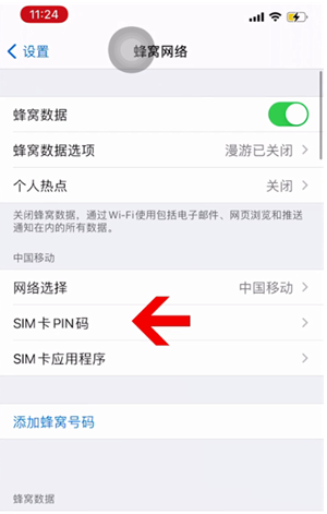 淄博苹果14维修网分享如何给iPhone14的SIM卡设置密码 