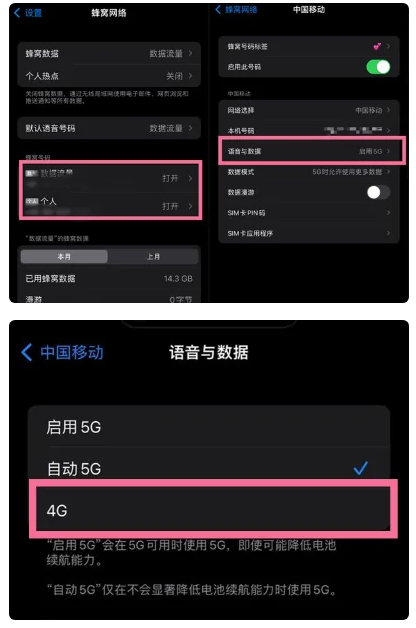 淄博苹果手机维修分享iPhone14如何切换4G/5G? iPhone14 5G网络切换方法 