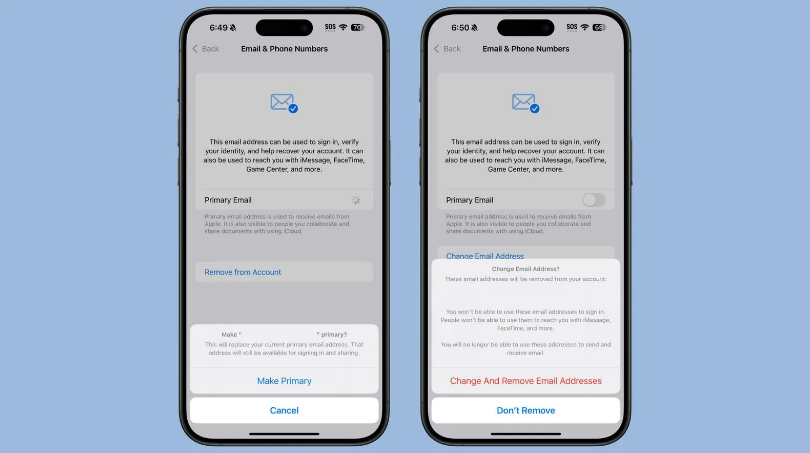 淄博苹果手机维修分享苹果 iOS 18.1 支持设置“主要”邮箱地址并更改 iCloud 邮箱 